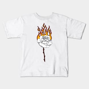 Burning Rose Kids T-Shirt